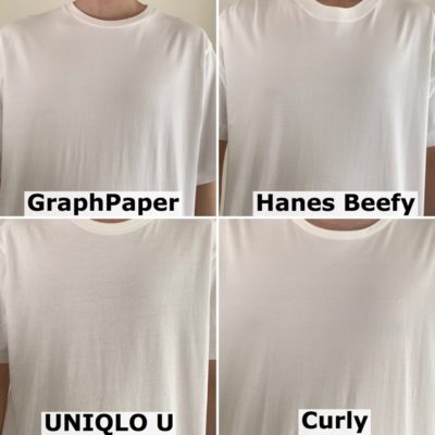Tシャツの透け具合を比較