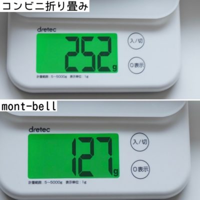 折り畳み傘の重量比較