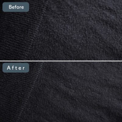 カーディガンの毛玉取りビフォーアフターその１