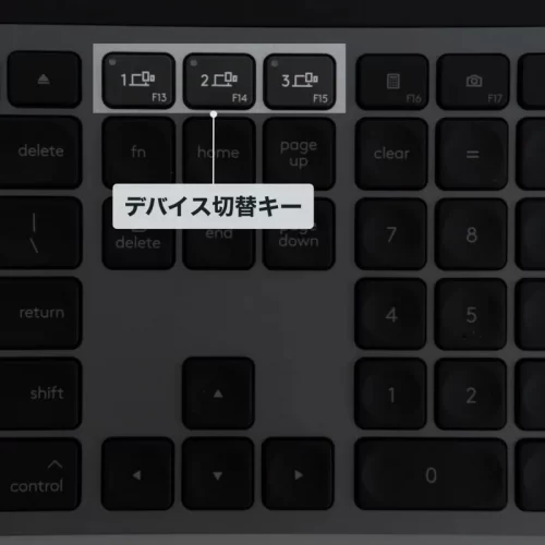 MX Keys for Macのデバイス切替キー