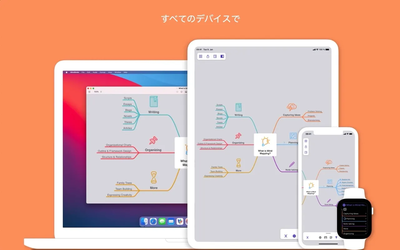 Mind Nodeは全デバイスで使用可能