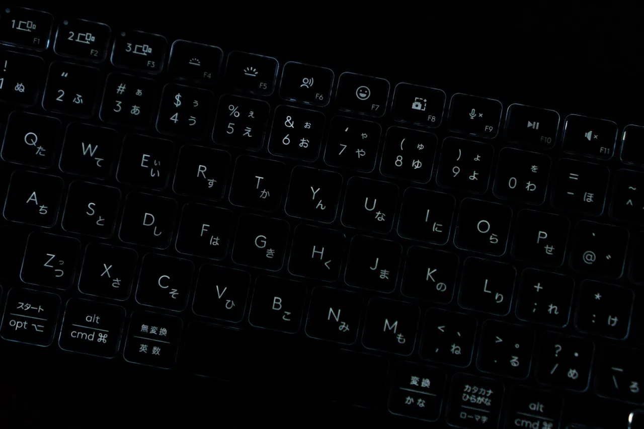 MX Keys Miniのキーバックライト