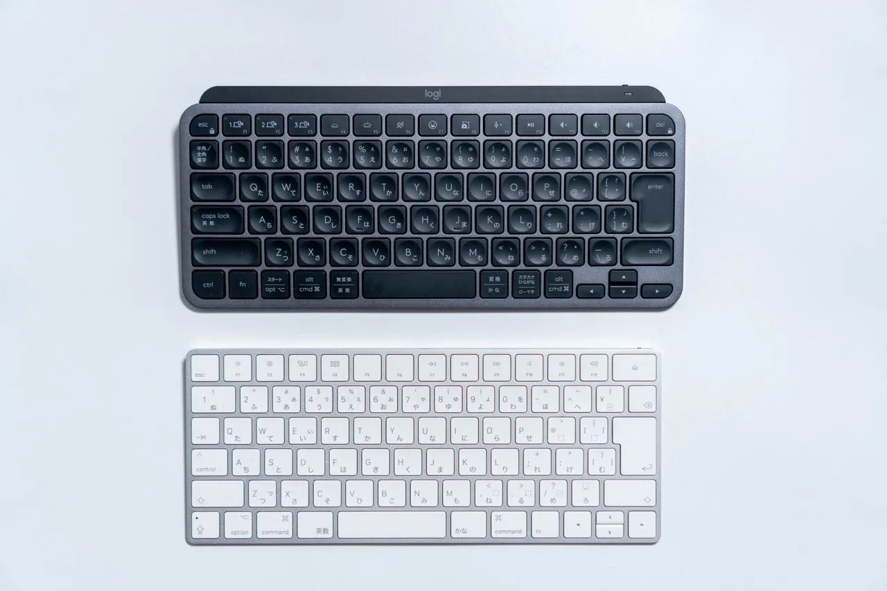 MX Keys MiniとApple Magic Keyboard