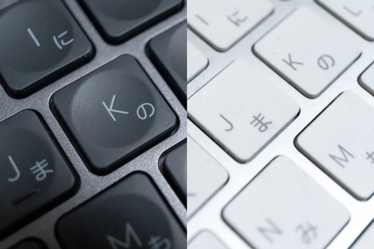 MX Keys MiniとMagic Keyboardのキーの窪みの違い