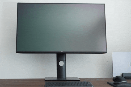 DELL U3219Qの縦への可動GIF