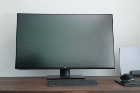 DELL U3219Qの横の可動GIF
