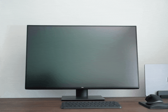 DELL U3219Qの上下の可動GIF