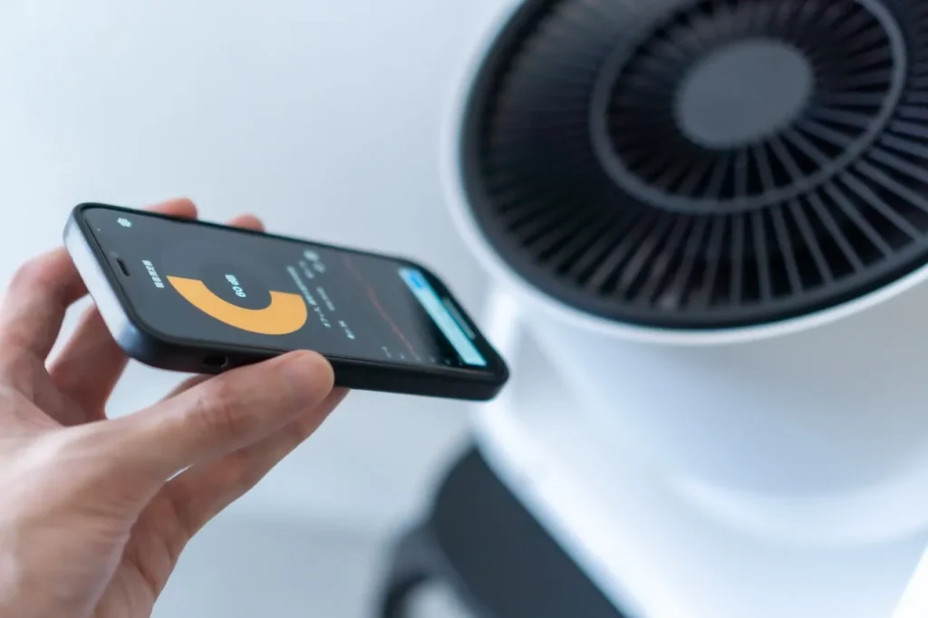 BALMUDA GreenFan C2の音量を騒音アプリで測定する